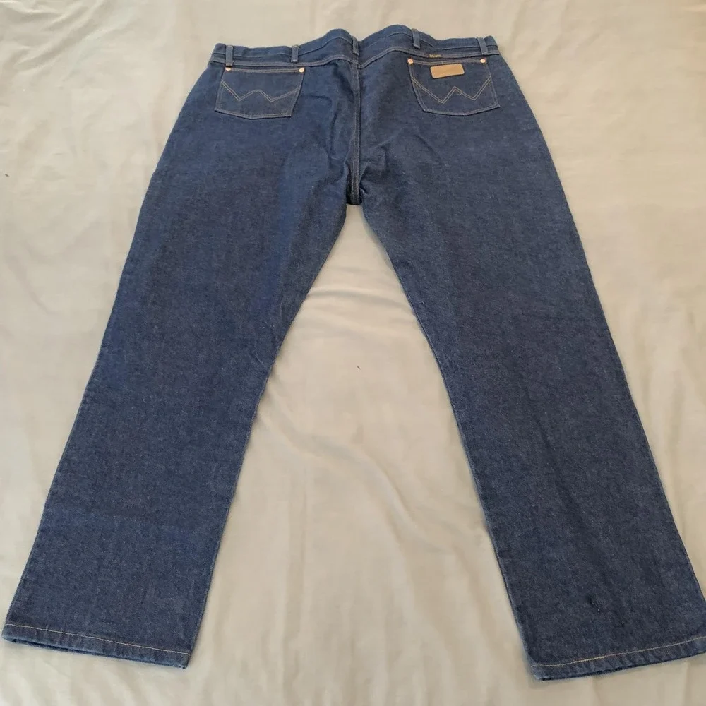 Wrangler Jeans Mens 52x32 Classic Fit 13MWZ Cowboy Western Denim Straight Leg - Picture 7 of 9